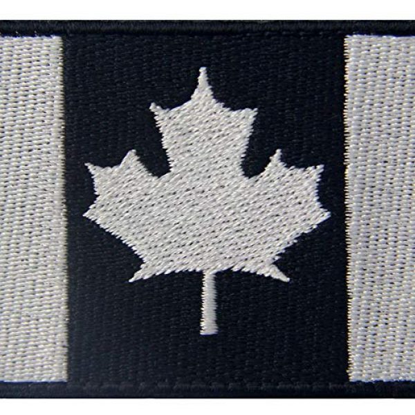 Rocking Planet Airsoft Morale Patch 2 Tactical Canada Flag Patch Embroidered Morale Applique Fastener Hook & Loop Emblem
