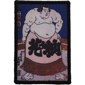 WAPPEN-YA DONGRI Airsoft Morale Patch 1 Morale Patch Hook and Loop Utagawa Kunisada Sumou-e Ukiyo-e Japan A0594