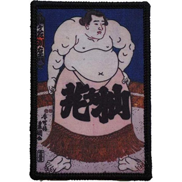 WAPPEN-YA DONGRI Airsoft Morale Patch 1 Morale Patch Hook and Loop Utagawa Kunisada Sumou-e Ukiyo-e Japan A0594