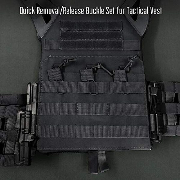 LIVANS Tactical Pouch 7 LIVANS Quick Release Buckle Set for Plate Carrier, Molle Side Belt Cummerbund Fast Fit Buckle Set Single Point Quick Release Assembly