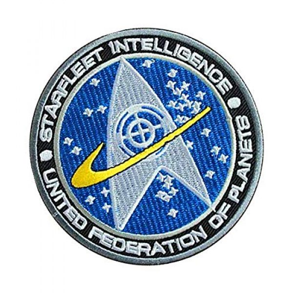 Embroidery Patch Airsoft Morale Patch 2 Star Trek TNG Starfleet Command United Federation of Planets Starfleet Intelligence Military Hook Loop Tactics Morale Embroidered Patch