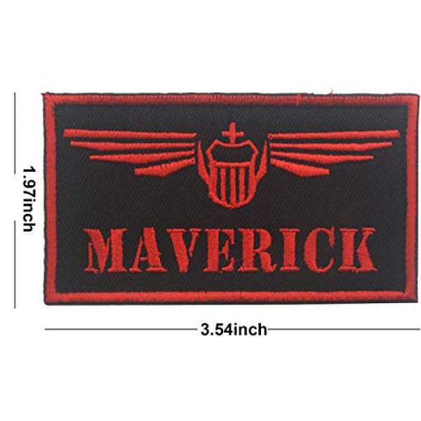 ODSP Airsoft Morale Patch 3 Maverick, Brave Witches Logo VF-1, Wings Crest, American US Flag Embroidered Patch Military Tactical Morale Fastener Hook Loop Backing Patches Cosplay Costume Appliques Badges 4PCS