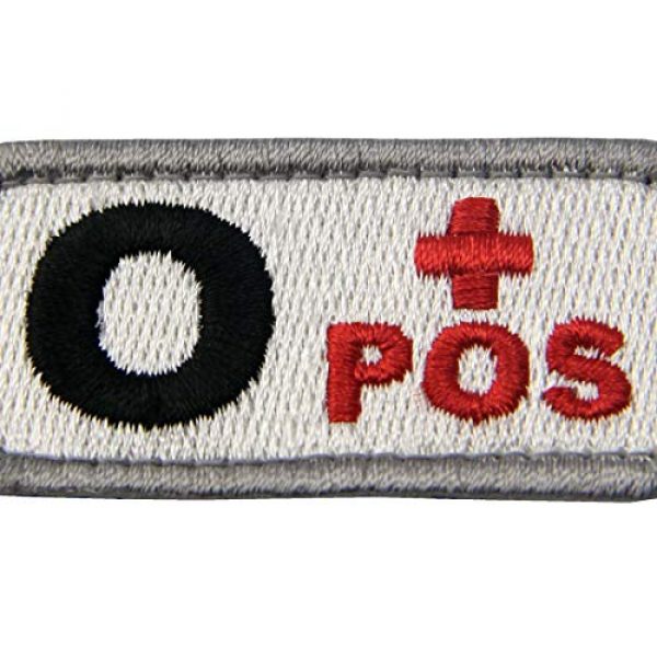 EmbTao Airsoft Morale Patch 2 EmbTao Type O Positive Tactical Blood Type Fastener Hook&Loop Patch - Black & Red - 2"x1"