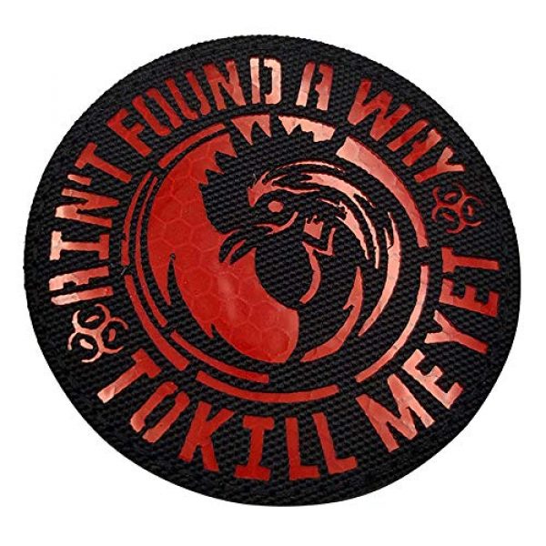 APBVIHL Airsoft Morale Patch 5 2 Pack Infrared Reflective IR Aint Found a Way to Kill Me Yet Patch, Morale Tactical Embroidered Applique Fancy Badge with Hook and Loop Fastener Backing