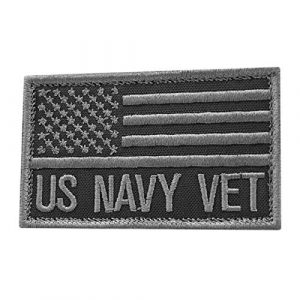 LEGEEON Airsoft Morale Patch 1 LEGEEON Subdued US Navy Veteran USN Vet 2x3.25 Morale Tactical Hook&Loop Cap Patch