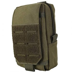 DONGKER Tactical Pouch 1 DONGKER Tactical Waist Pouch, Tactical Waist Belt Bag Wallet Pouch Purse for for Camping, Hiking, Outdoor-Living, Trekking (ArmyGreen)