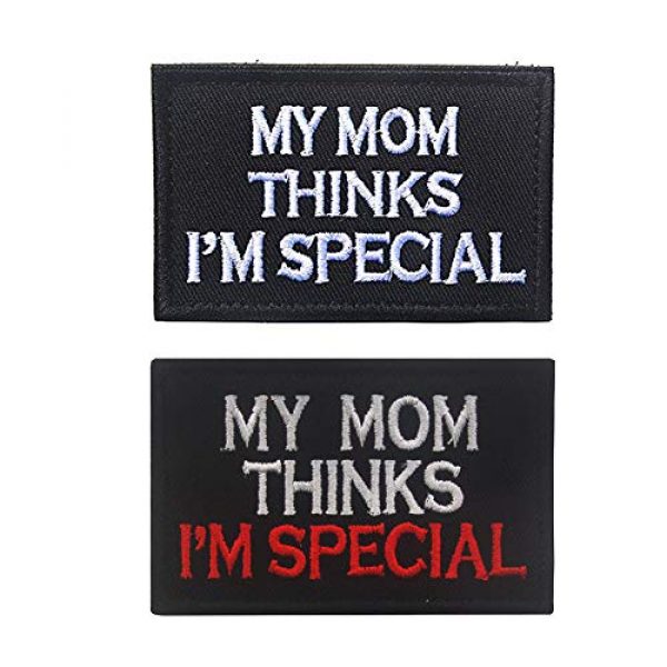 SOUTHYU Airsoft Morale Patch 1 SOUTHYU 2 Pieces My Mom Thinks I'm Special Tactical Morale Patches Badge Embroidered Appliques, Fastener Hook & Loop Emblem