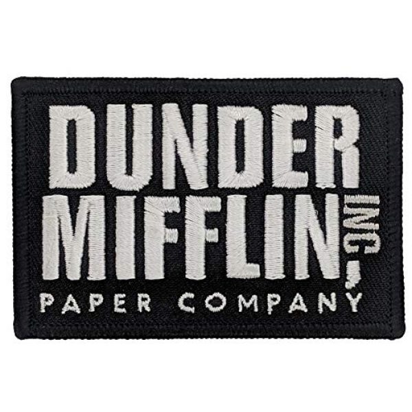 Swag Addicts Airsoft Morale Patch 1 Dunder Mifflin Inc - The Office Embroidered Patch - 2x3 (Iron-On)
