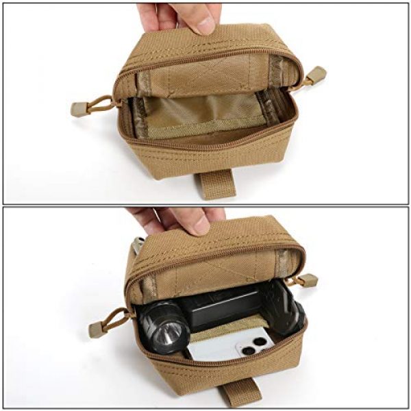 FRTKK Tactical Pouch 4 FRTKK 2 Pack Molle Pouches - Tactical Compact Water-Resistant EDC Pouch Bag Small Utility Pouch