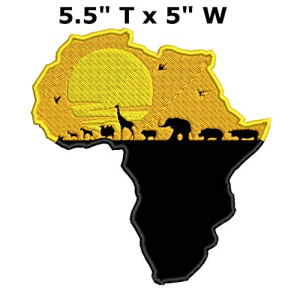 Appalachian Spirit Airsoft Morale Patch 2 Africa Safari Wakanda 5.5" Embroidered Patch DIY Iron-on or Sew-on Decorative Vacation Travel Souvenir Applique Explore Wander Nature Wildlife Series Wildlife Hike Trek Camping National Park Scout