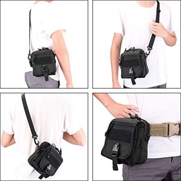 MAGARROW Tactical Pouch 2 MAGARROW Tactical Molle Pouch Compact Utility Gadget Waist EDC Bag with Shoulder Strap