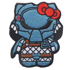 Tactical Embroidery Patch Airsoft Morale Patch 1 Hello Kitty As Predator Tactical Embroidery Patch Hook & Loop Morale Patch Military Patch for Clothing Accessory Backpack Armband