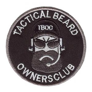 Dark blue sea Airsoft Morale Patch 1 Dark blue sea Military Patches Tactical Beard Owners Club Exquisitely 3D Armband Morale Patch Hook & Loop Badge Appliques for Jackets Clothing Jeans Size: 3.15" 3.15" inch. (Color : Black)