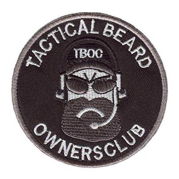 Dark blue sea Airsoft Morale Patch 1 Dark blue sea Military Patches Tactical Beard Owners Club Exquisitely 3D Armband Morale Patch Hook & Loop Badge Appliques for Jackets Clothing Jeans Size: 3.15" 3.15" inch. (Color : Black)