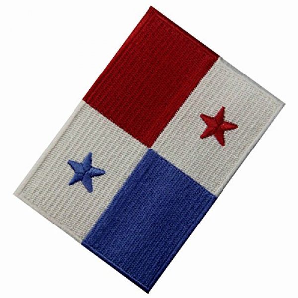 EmbTao Airsoft Morale Patch 3 Panama Flag Embroidered Emblem Panamanian Iron On Sew On National Patch