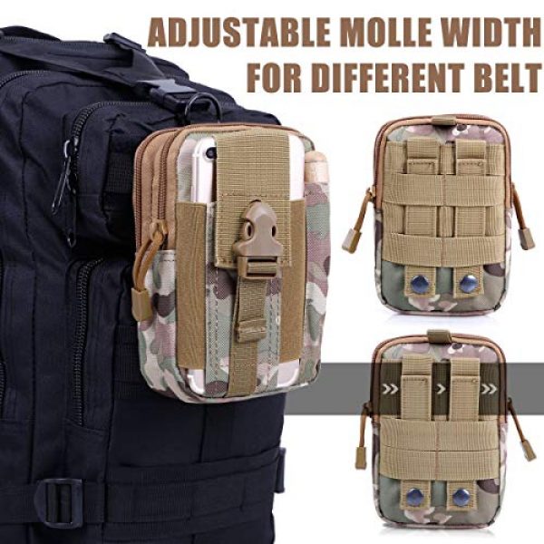 YOKEPO Tactical Pouch 6 YOKEPO Tactical Molle EDC Utility Pouch Gadget Belt Waist Bag with Cell Phone Holster Holder Compact 1000 D Multipurpose