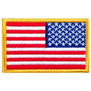 MAXXPRO Airsoft Morale Patch 1 Tactical Patches of USA US American Flag Reverse, with Hook and Loop for Backpacks Caps Hats Jackets Pants, Military Army Uniform Emblems, Size 3x2 Inches