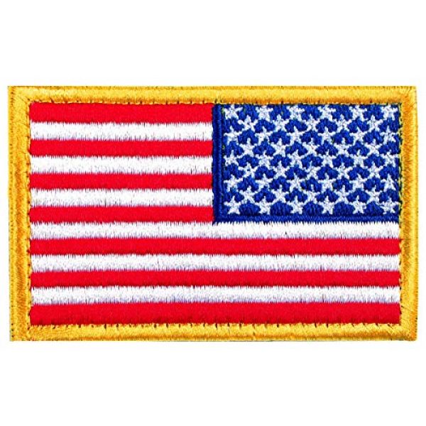 MAXXPRO Airsoft Morale Patch 1 Tactical Patches of USA US American Flag Reverse, with Hook and Loop for Backpacks Caps Hats Jackets Pants, Military Army Uniform Emblems, Size 3x2 Inches