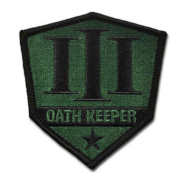 BASTION Airsoft Morale Patch 1 BASTION Morale Patches (Oath Keeper, Green) | 3D Embroidered Patches with Hook & Loop Fastener Backing | Well-Made Clean Stitching | Military Patches Ideal for Tactical Bag, Hats & Vest