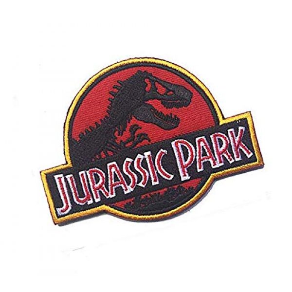 Embroidery Patch Airsoft Morale Patch 2 Jurassic Park Military Hook Loop Tactics Morale Embroidered Patch (color1)