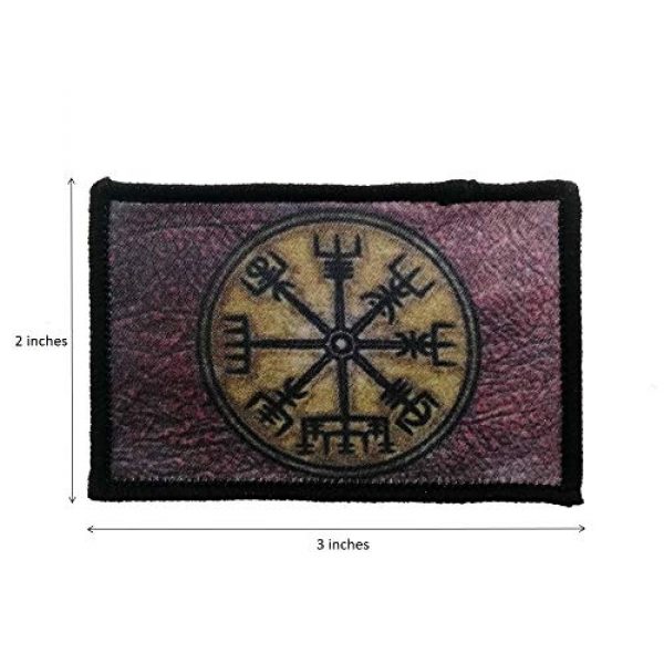 Cute-Patch Airsoft Morale Patch 2 Retro Vikings Compass Iron On Patch Norse Rune Badge Tactical Military Army Emblem