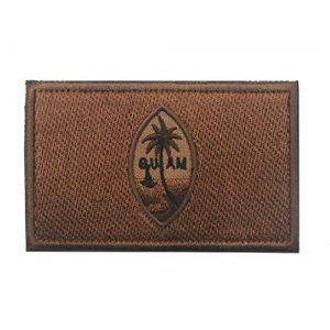 Tactical Embroidery Patch Airsoft Morale Patch 1 Guam Flag Embroidery Patch Military Tactical Morale Patch Badges Emblem Applique Hook Patches for Clothes Backpack Accessories