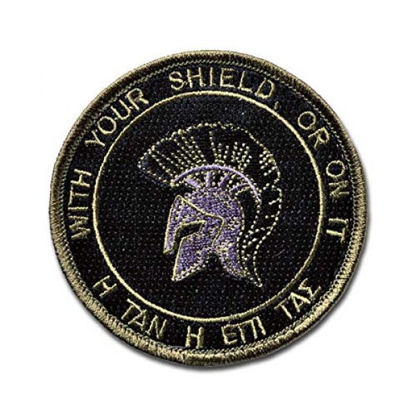 BASTION Airsoft Morale Patch 1 BASTION Morale Patches (Molon Challenge, ACU) | 3D Embroidered Patches with Hook & Loop Fastener Backing | Well-Made Clean Stitching, Military Patches Ideal for Tactical Bag, Hats & Vest