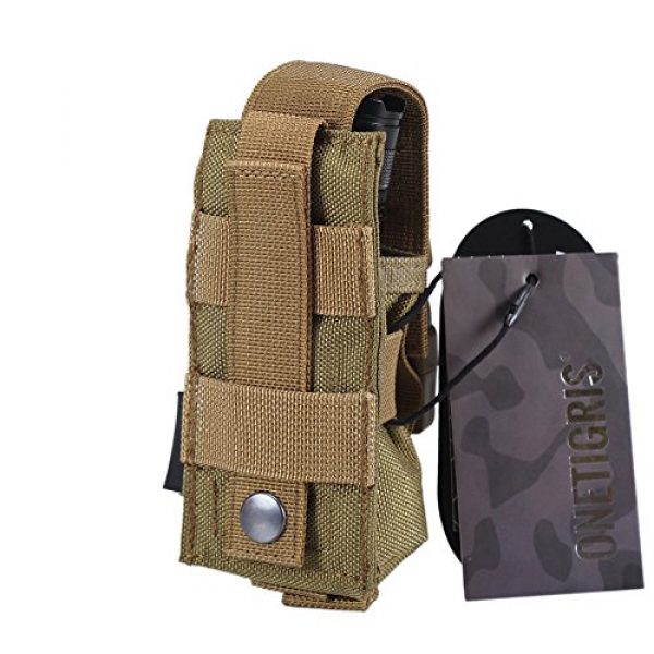 OneTigris Tactical Pouch 3 OneTigris MOLLE Flashlight Holster 1000D Cordura for Fenix FD40/TK16/TK22 NITECORE MH27/CR6/TM03