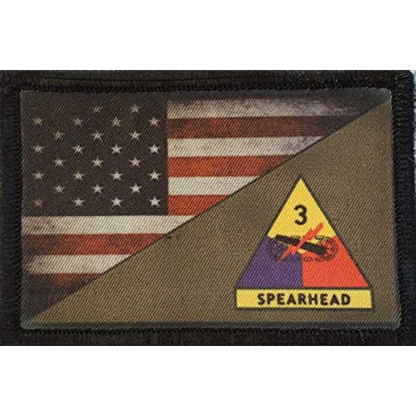 RedheadedTshirts Airsoft Morale Patch 1 3rd Armored Division Morale Patch. 2x3" Hook Patch. Redhaededtshirts Made in The USA