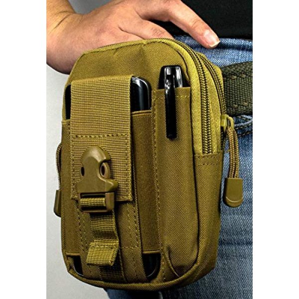 QINYUN Tactical Pouch 6 Utility Tactical Gadget Waist Bag Outdoor Portable Sports Waist Bags for Sports Travel Hiking Running Cycling Camping Multifunctional Sports Running Bag2 Pack