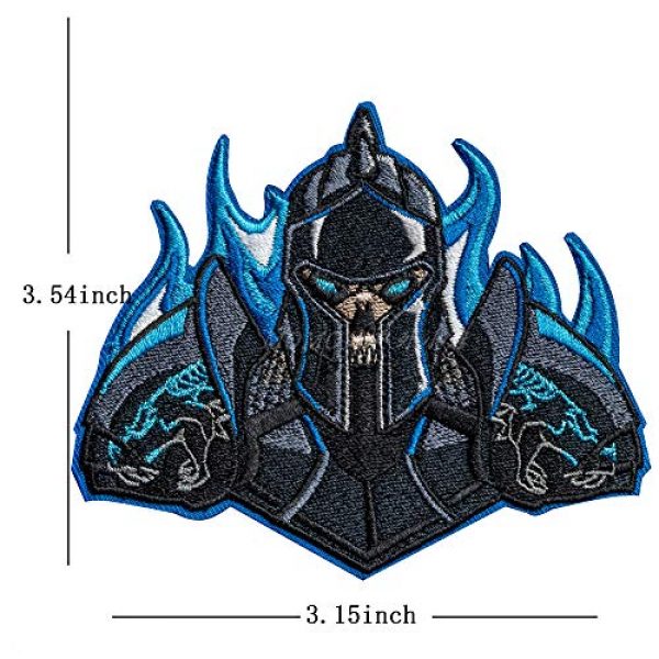 ODSP Airsoft Morale Patch 3 Samurai Patch, Japanese Bushido, Dark Knight, Marshal, Dragon Rider Tactical Military Morale Emblem Embroidered Patches Applique Fastener Hook & Loop Backing