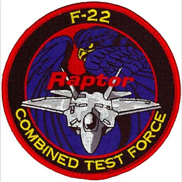 Tactical Embroidery Patch Airsoft Morale Patch 1 USAF 411th Flight Test Squadron F-22 Combined Test Force Tactical Embroidery Patch Hook & Loop Morale Patch Military Patch for Clothing Accessory Backpack Armband