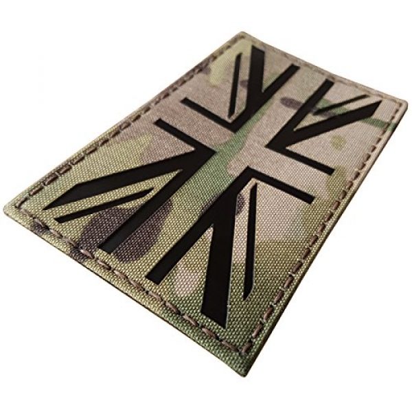 Tactical Freaky Airsoft Morale Patch 6 Big 3x5 Multicam Infrared IR UK Union Jack Flag IFF Tactical Morale Fastener Patch