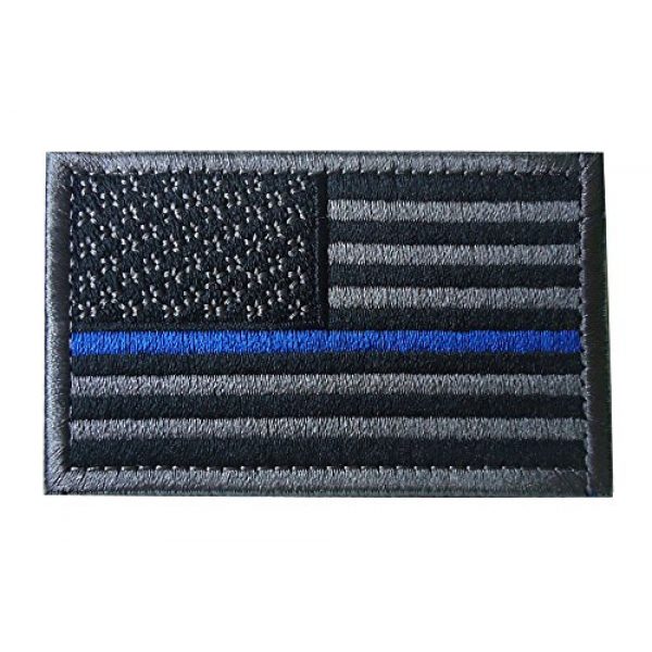 TACVASEN Airsoft Morale Patch 3 TACVASENBundle 2 Pieces-Tactical US Flag Thin Blue Line Embrodiered Patch