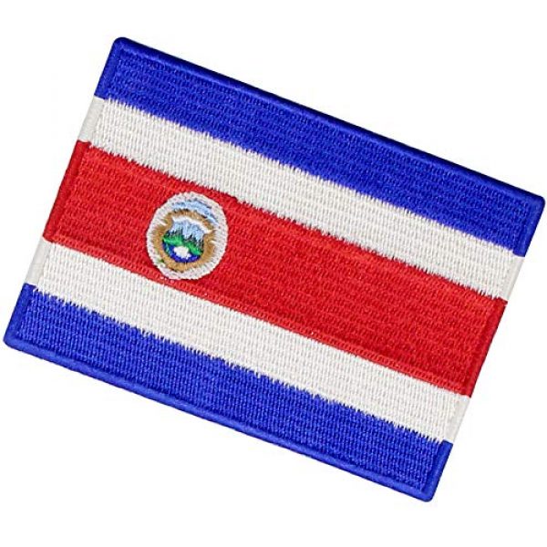 EmbTao Airsoft Morale Patch 4 The Republic of Costa Rica Flag Patch Embroidered Applique Costa Rican Iron On Sew On National Emblem