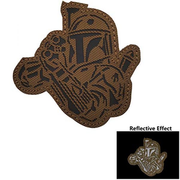 APBVIHL Airsoft Morale Patch 6 4 Pack Infrared IR Reflective Star Wars Mandalorian This is The Way Full Helmet Patch - Fastener Hook and Loop Backing Tactical Military Morale Appliques Emblem Badges