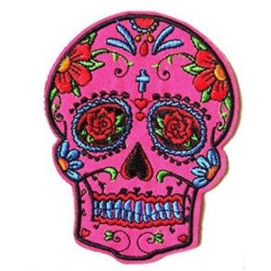 Tactical Embroidery Patch Airsoft Morale Patch 1 Sugar Skull Day of The Dead Embroidery Patch Military Tactical Morale Patch Badges Emblem Applique Hook Patches for Clothes Backpack Accessories