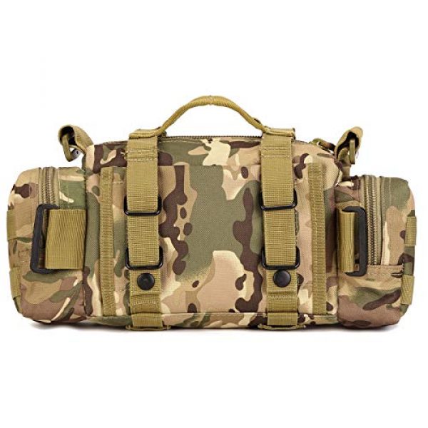 Protector Plus Tactical Pouch 2 Protector Plus Tactical Fanny Pack Military Assault Waist Bag Hip Belt MOLLE Sling Army Lumbar Gear Pouch EDC Camera Handlebar Range Bags (Patch Included)