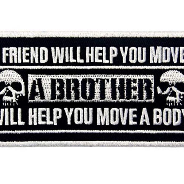 Rocking Planet Airsoft Morale Patch 2 Brother Will Help You to Move A Body Tactical Patch Embroidered Morale Applique Iron On Sew On Emblem