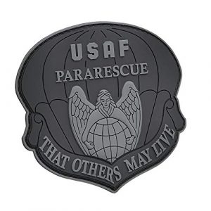LEGEEON Airsoft Morale Patch 1 LEGEEON Blackout That Others May Live USAF Pararescue CSAR SAR PVC Hook&Loop Patch