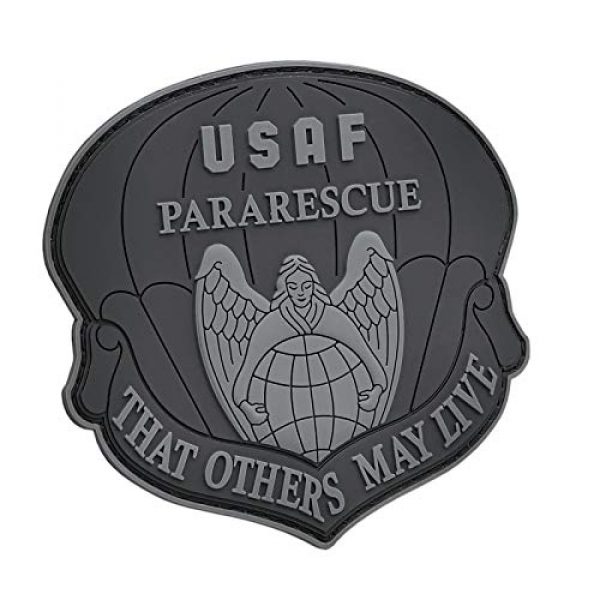 LEGEEON Airsoft Morale Patch 1 LEGEEON Blackout That Others May Live USAF Pararescue CSAR SAR PVC Hook&Loop Patch