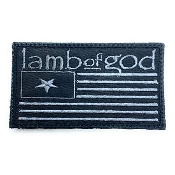 Almost SGT Airsoft Morale Patch 1 Lamb of God Flag Logo - Funny Tactical Military Morale Embroidered Patch Hook Backing