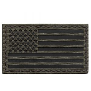 Tactical Freaky Airsoft Morale Patch 1 Olive Drab Green OD Infrared IR USA American Flag 3.5x2 IFF Tactical Morale Hook-and-Loop Patch