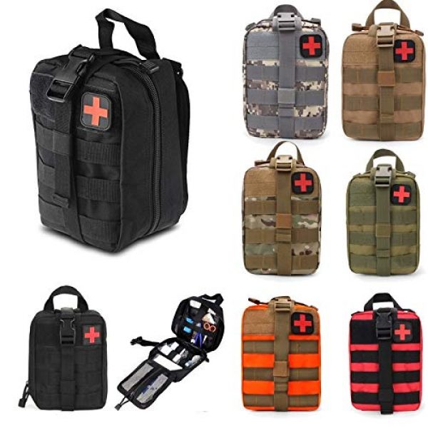 Danlan Tactical Pouch 4 Danlan First Aid Kit Tactical Survival Kit Molle Rip Away EMT Pouch Bag IFAK Medical(Bag Only) (ACU Camouflage)