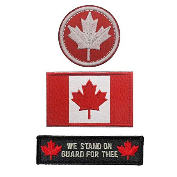 SOUTHYU Airsoft Morale Patch 1 SOUTHYU 3 Pieces Canada Flag Canadian Province Tactical Morale Patches Military Emblem Embroidered Badge Applique Hook and Loop Patch