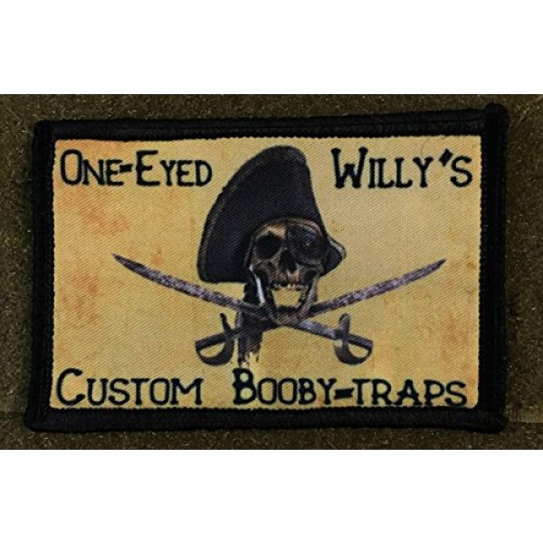 RedheadedTshirts Airsoft Morale Patch 2 Goonies One-Eyed Willy Morale Funny Tactical Military Patch. 2x3" Hook and Loop Patch. Made in The USA