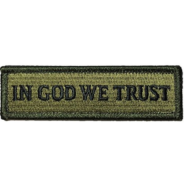 Ranger Return Airsoft Morale Patch 1 Tactical in GOD WE Trust Morale Tab Patch 1"x3 3/4" - OD (Olive Drab) - by Ranger Return (RR-TACT-IGOD-00WE-TRST-0TAB-00OD)