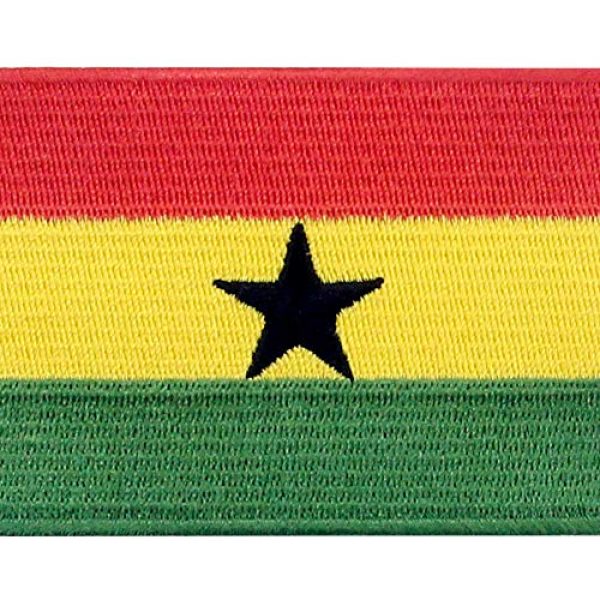 EmbTao Airsoft Morale Patch 2 EmbTao Ghana Flag Patch Embroidered National Morale Applique Iron On Sew On Ghanaian Emblem