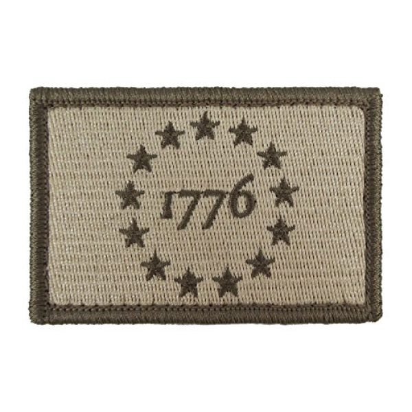 Morale Tags Airsoft Morale Patch 1 1776 Patriot Tactical Hook and Loop Fully Embroidered Morale Tags Patch (Subdued)