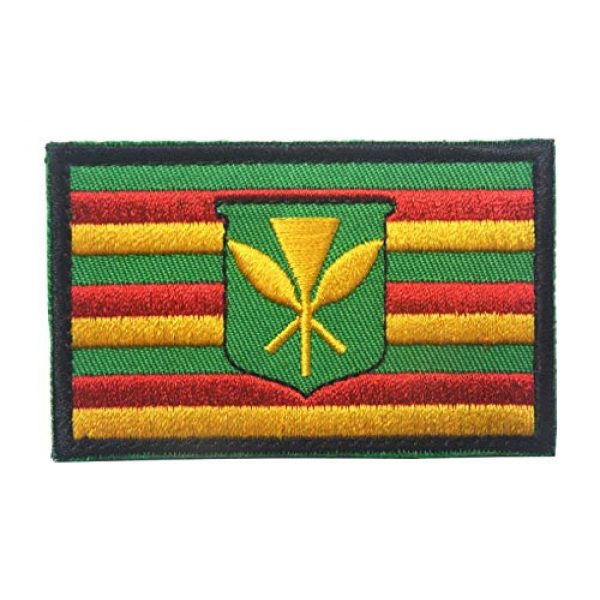 Tactical Embroidery Patch Airsoft Morale Patch 1 Hawaiian Flag Embroidery Patch Military Tactical Morale Patch Badges Emblem Applique Hook Patches for Clothes Backpack Accessories